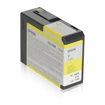 Epson embalagem individual amarelo T580400, amarelo, tinta pigmentada, 80 ml, 1 unid.