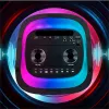 Altifalante portátil MANTA SPK0601B100, 100 W, Bluetooth, karaoke, microfone sem fios, bateria, equalizador, iluminação disco