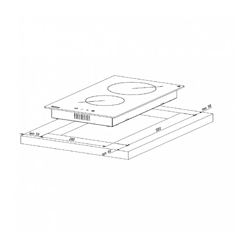 Placa vitrocerâmica AKPO PKA 30 601 preta