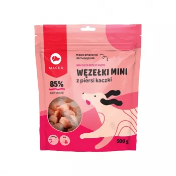 MACED Nós mini de peito de pato - Petiscos para cães - 500 g