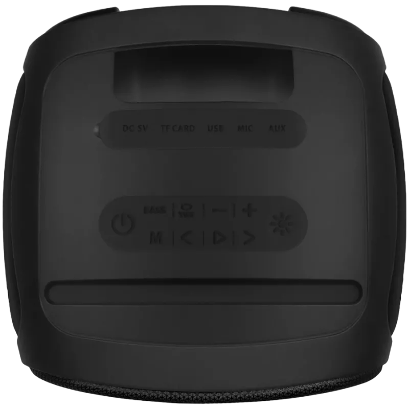 Altifalante SVEN PS-555, preto, potência de saída 65 W (RMS), TWS, Bluetooth, USB, microSD, telecomando, bateria de lítio