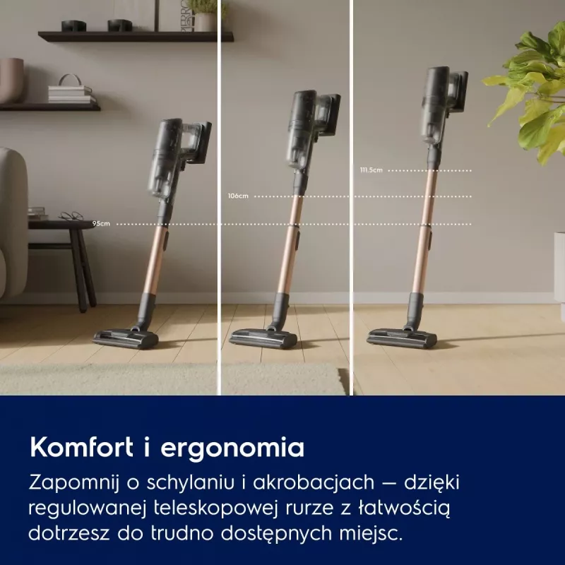 Aspirador vertical/vassoura elétrica Electrolux EP82AB25UG bateria sem saco seco ciclónico 0,4 l 100 W cinzento