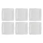 Prato quadrado LA PORCELLANA BIANCA Florentina White 26,5 cm — pack de 6