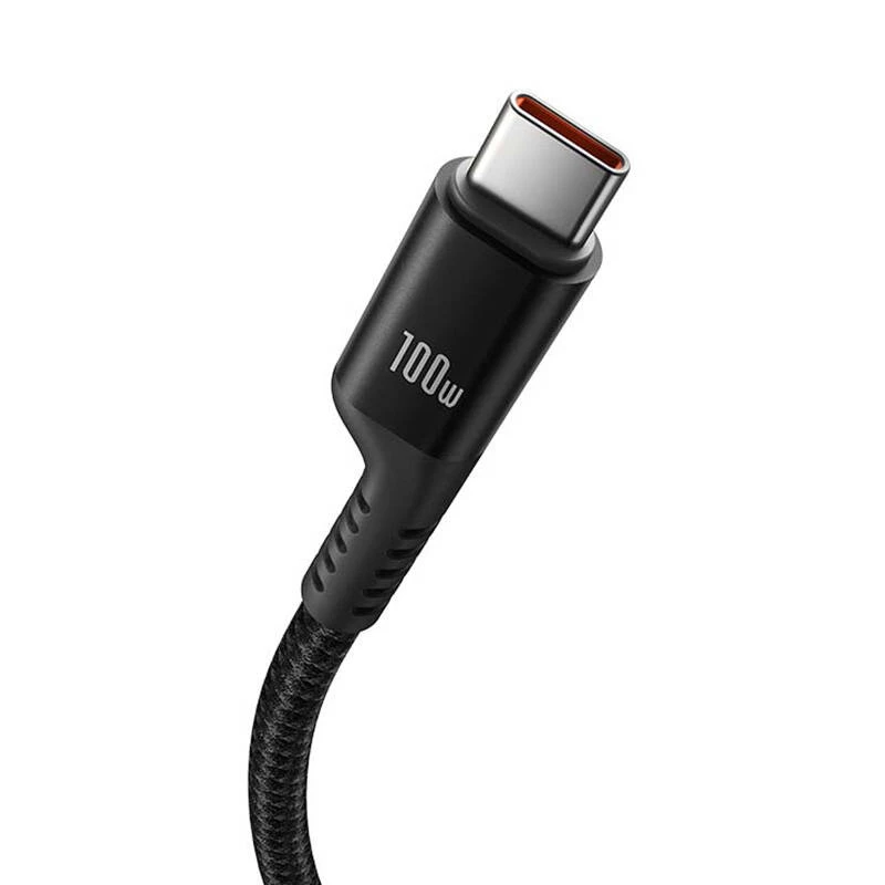 Cabo de carregamento rápido USB-C para USB-C Baseus Fish-Eye 1 m 100 W preto
