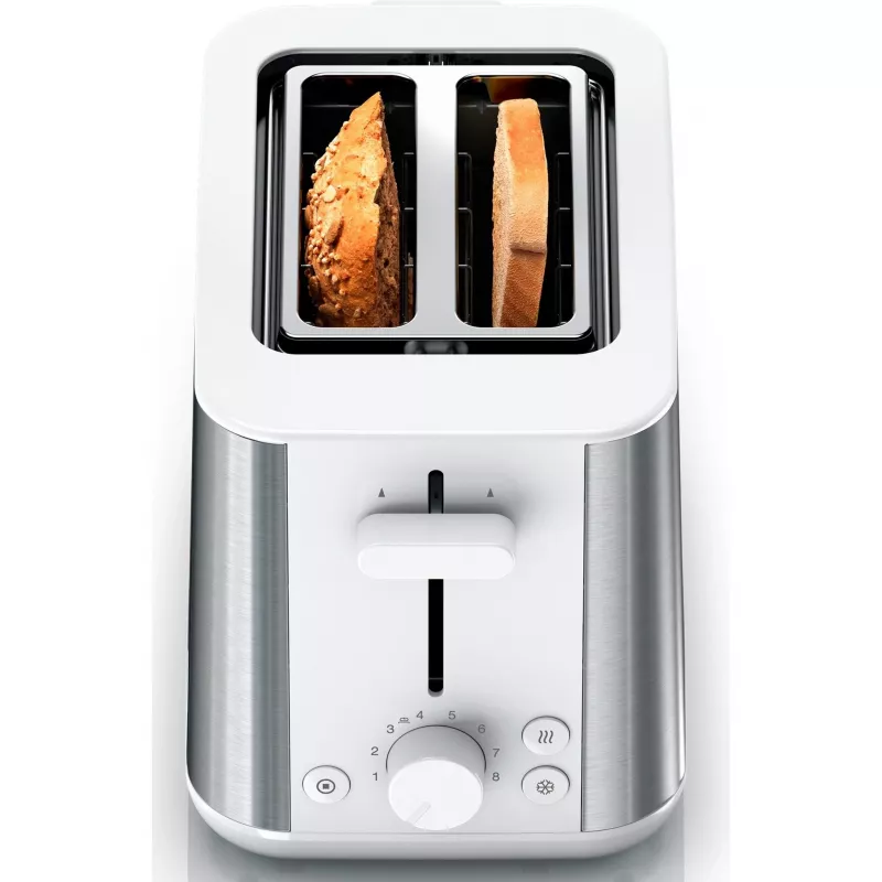 Torradeira Braun HT 1510 8 2 fatias 900 W aço inoxidável, branca