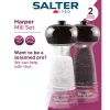 Salter BW12949GEU7 Harper conjunto de moinhos de sal e pimenta, transparente/cinzento