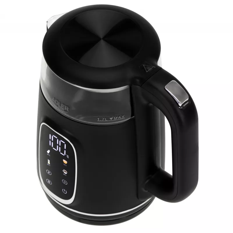 ADLER AD 1305 chaleira elétrica preto/prateado