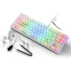 Crystal Shark, Teclado Gaming branco, layout DE, KTT