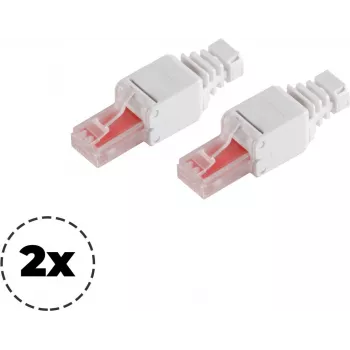 Ficha de rede ShiverPeaks 75011-2 Cat. 6 conetor RJ45 sem ferramentas para cabos Ethernet
