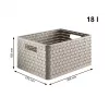 Unidade de arrumação Rotho Country 3 gavetas Cappuccino/Antracite, Tecnopolímero, 712×325×375 mm