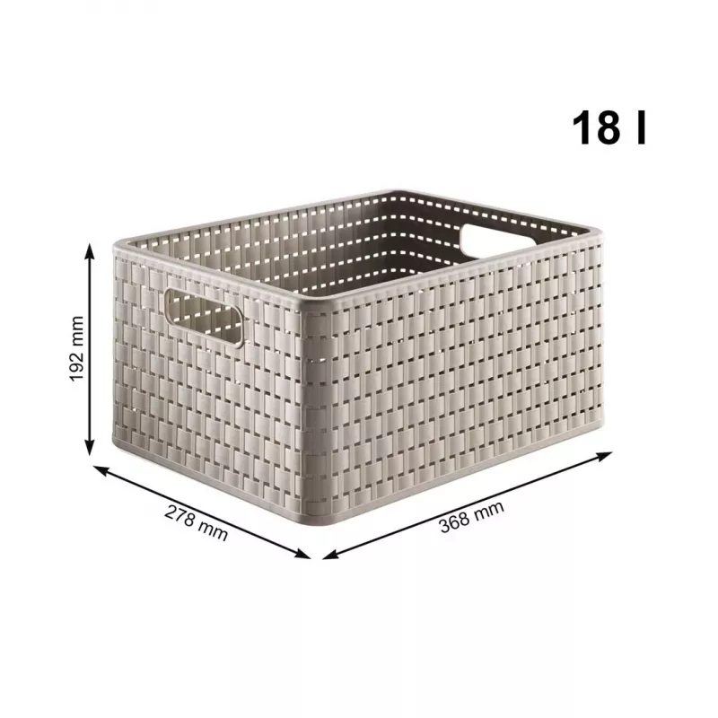 Unidade de arrumação Rotho Country 3 gavetas Cappuccino/Antracite, Tecnopolímero, 712×325×375 mm