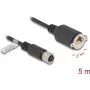 Cabo de rede DeLOCK M12 D-codificado 4 pinos conector fêmea para RJ45 Cat5e 5 m preto