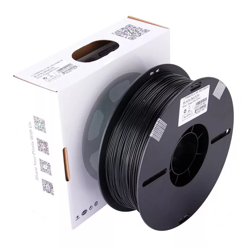 PLA+ 1,75 mm preto 1 kg