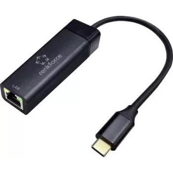 Adaptador USB-C RJ45 Renkforce [1x USB 3.2 Gen 1 - 1x conector fêmea RJ45] RF-USBCA-200 (RF-6771844)