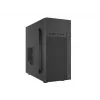 Caixa de PC NATEC Helix Mini Tower preto — microATX/Mini-ITX, 3×3,5 polegadas + 5×2,5 polegadas, GPU 33 cm, ligações USB-C/USB-A