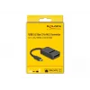 Conversor combo DeLOCK para M.2 NVMe PCIe SATA SSD USB Type-C 10 Gbit/s