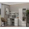 Conjunto secretária KUBA + módulo de extensão, branco