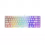 Teclado White Shark RONIN branco USB QWERTY 68 teclas LED