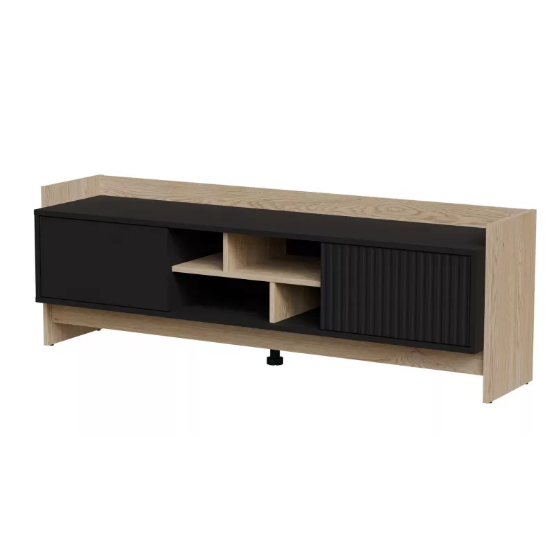 Móvel RTV Cama PORTO 2D 150x38x50 carvalho/preto