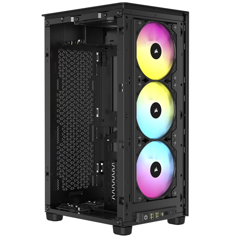 Caixa de PC Corsair RGB AIRFLOW 2000D preta Mini-ITX, fonte de alimentação incluída Não SFX