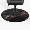 Tapete de proteção de chão Arozzi Zona Round Floor Pad – preto/dourado, tapete de proteção redondo para pavimentos