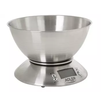 Balança de cozinha eletrónica Adler AD 3134 aço inoxidável redonda