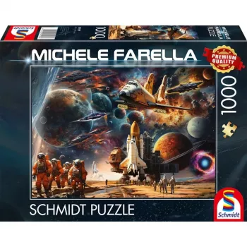 Puzzle Schmidt Spiele Michele Farella 1000 peças — Ilustração de viagem espacial