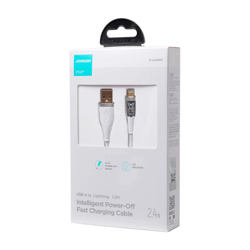 Cabo USB-A para Lightning Joyroom S-UL012A3 2,4 A 1,2 m branco