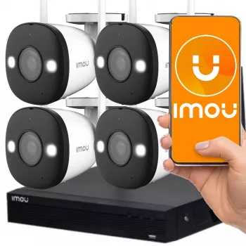 Câmara de vigilância IMOU Zestaw Wi-Fi KIT NVR1104HSW-S2 4-F22FE