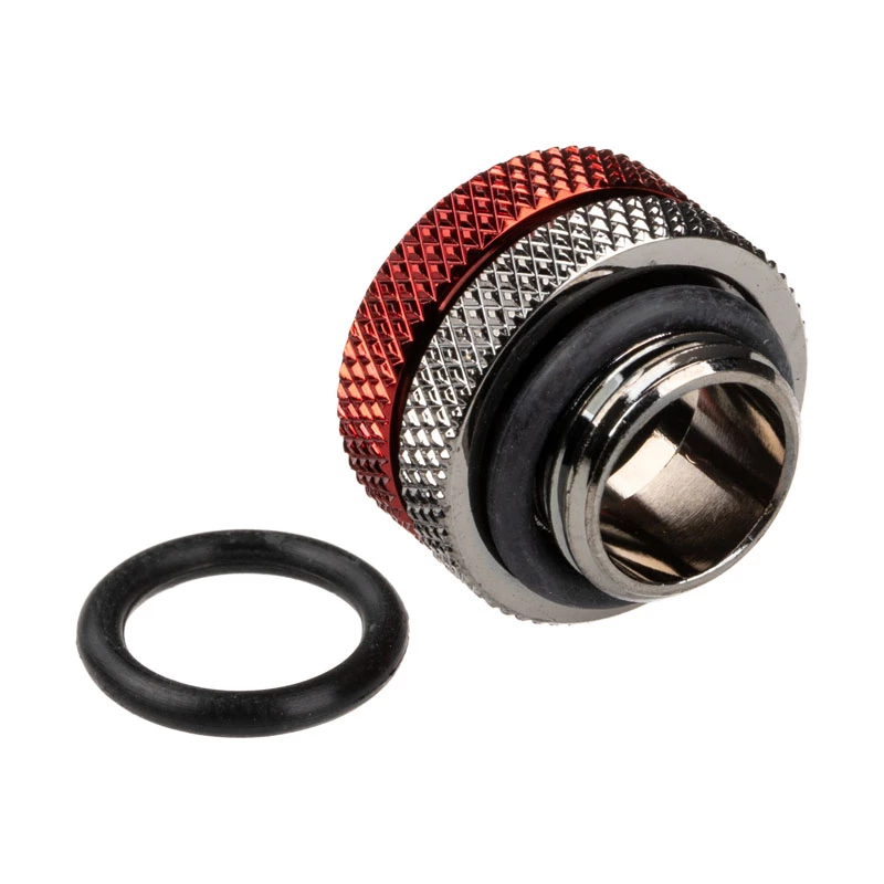 Conector adaptador BitsPower Multi-Link G1/4 polegadas rosca macho para tubo rígido 12mm, reto, preto brilhante