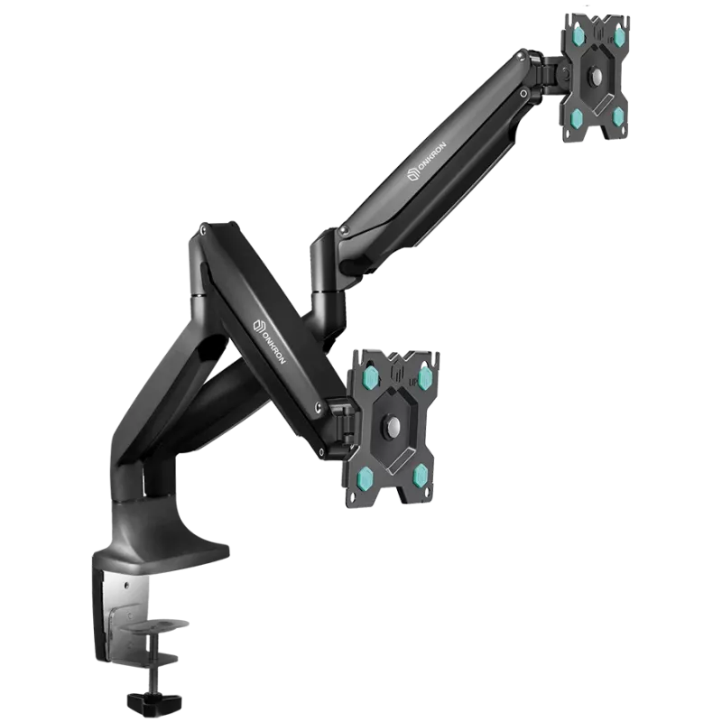 ONKRON G200-B Suporte de secretária para dois monitores de 13-32 polegadas, até 9 kg, preto