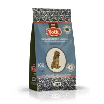 FOLK raças médias e grandes assado de borrego à moda de Podhale com codorniz e salsa - comida seca para cães - 12 kg