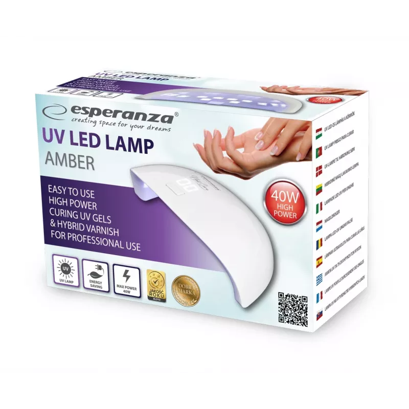 Lâmpada de unhas UV/LED Esperanza EBN009 Amber, 40 W