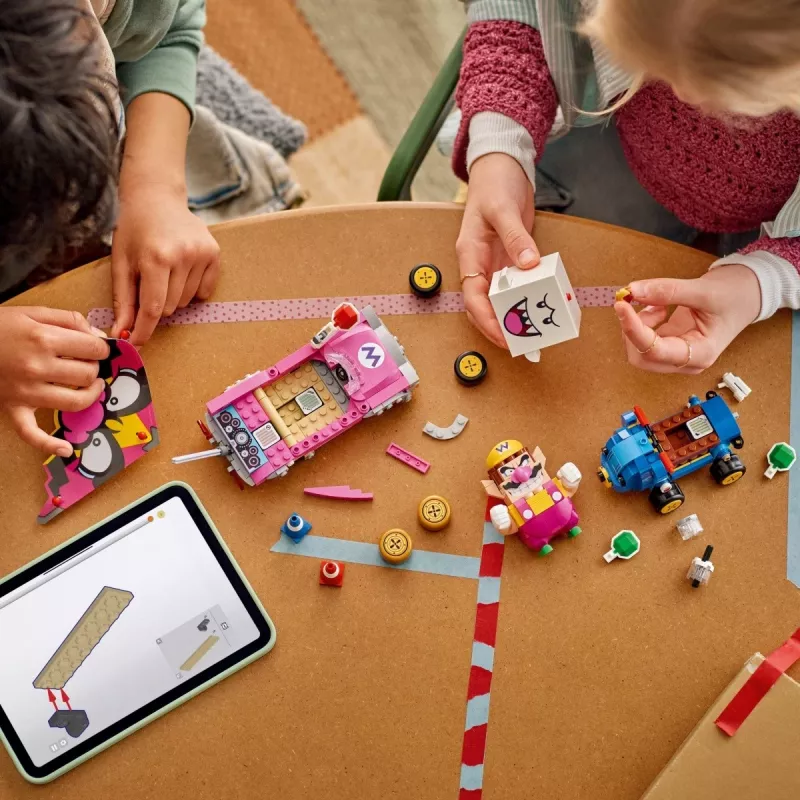 Conjunto de brinquedo de construção LEGO 72038 Super Mario Mario Kart Wario King Buu Huu – figuras de personagens e elementos de pista