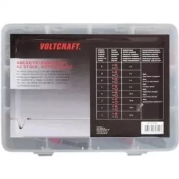 VOLTCRAFT conjunto de pinças de crocodilo preto, vermelho 93038c195 42 peças (93038c195)