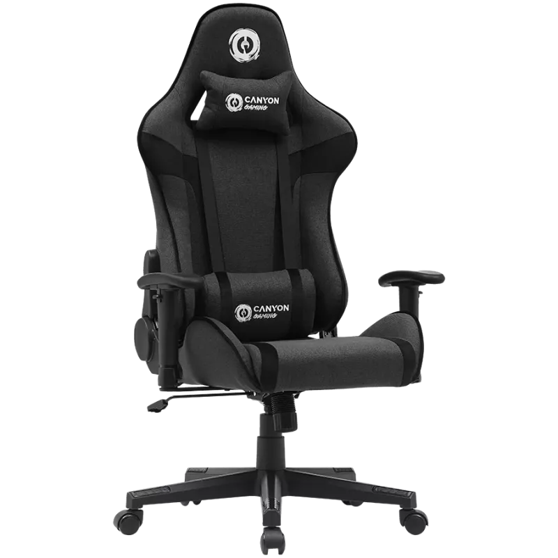 Canyon FCH01 - Crest - cadeira gaming com revestimento em tecido - cinzento
