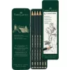 Lápis de grafite Faber-Castell 9000 verde madeira 6 unid.
