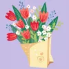 Conjunto de pintar por números Ravensburger CreArt - Quadro de tulipas, modelo 25518