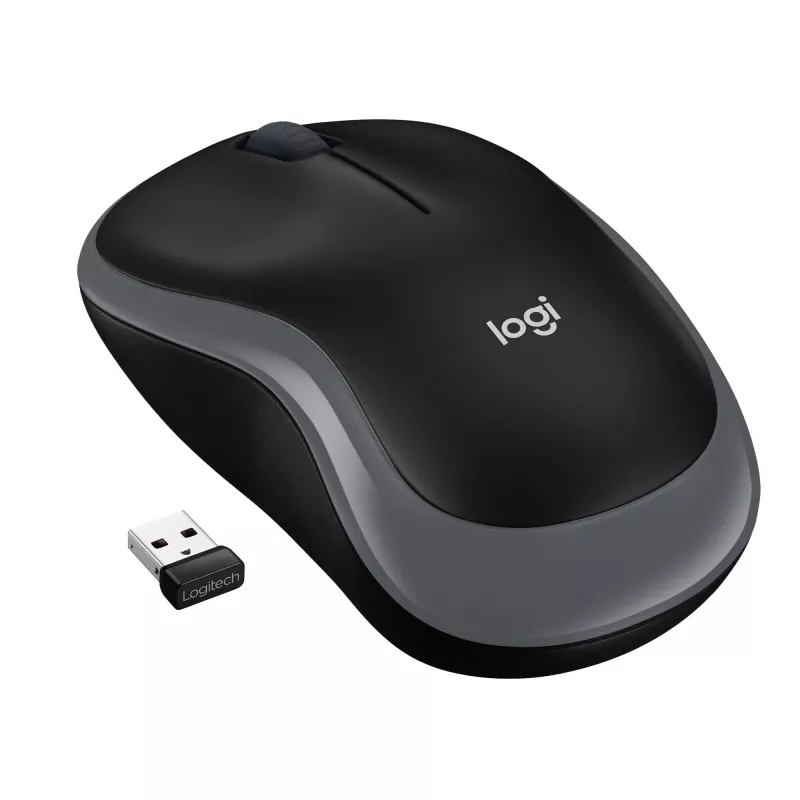 Rato ótico sem fios Logitech M185 ambidestro cinzento 910-002238