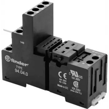 FINDER S.p.A. Suporte de aparafusar preto para 55.32/34 para relés 85.32/34/52/54 94.040 (94.04.0)