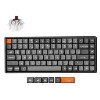 Teclado Keychron K2 Max universal RF sem fios QWERTY inglês preto cinzento 75% mecânico