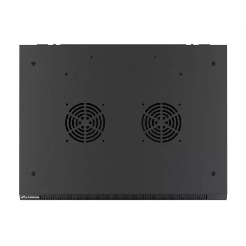 Armário de instalação de parede Lanberg 19'' 15U 600x450mm preto (porta de vidro)