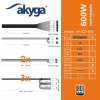 Fonte de alimentação ATX Akyga AK-C2-800 Classic 800 W, semimodular, PFC ativo, ventoinha de 120 mm
