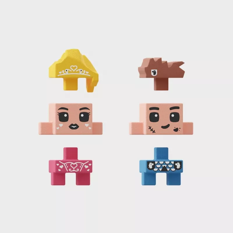 Marioinex Mini Waffle Princess Fantasy Torre, blocos de construção de 148 peças