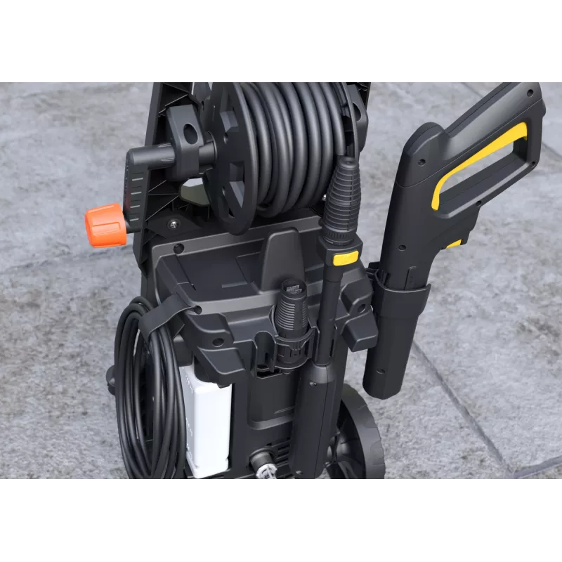 Lavadora de alta pressão STANLEY SXPW16E — formato vertical, 1600 W, 125 bar, 420 l/h, bomba de alumínio