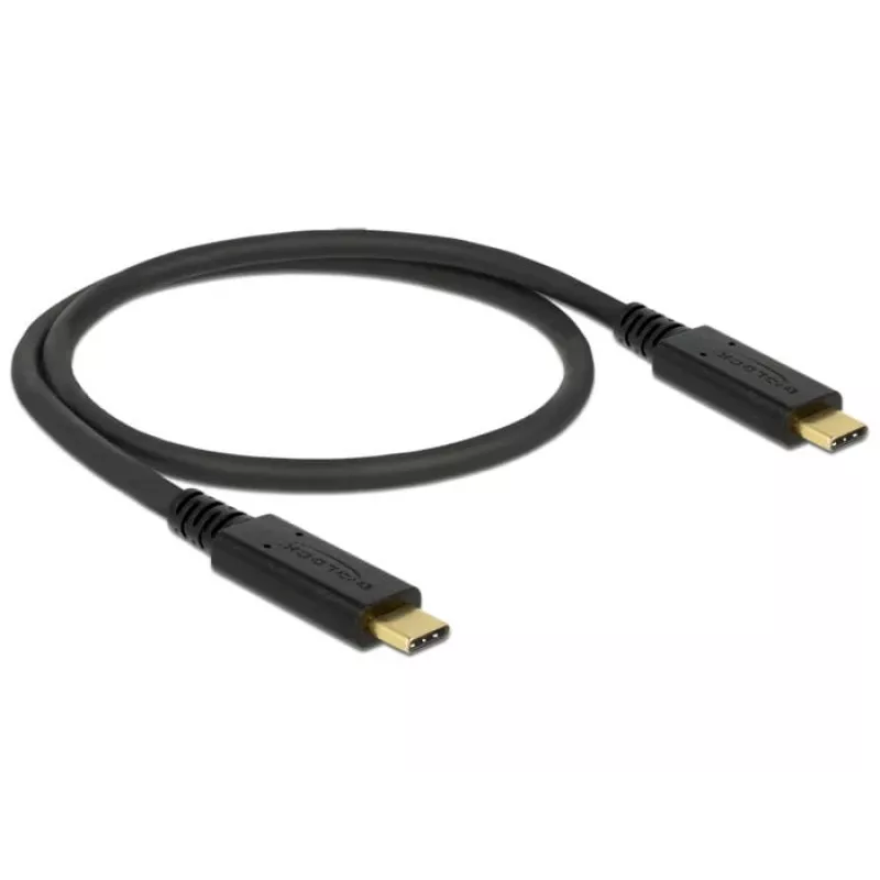 Cabo USB DeLOCK 83042 USB 3.2 Gen 2 0,5 m USB C preto