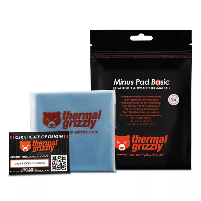 Thermal Grizzly Minus Pad Basic - 100 x 100 x 1,0 mm, 2 unid.