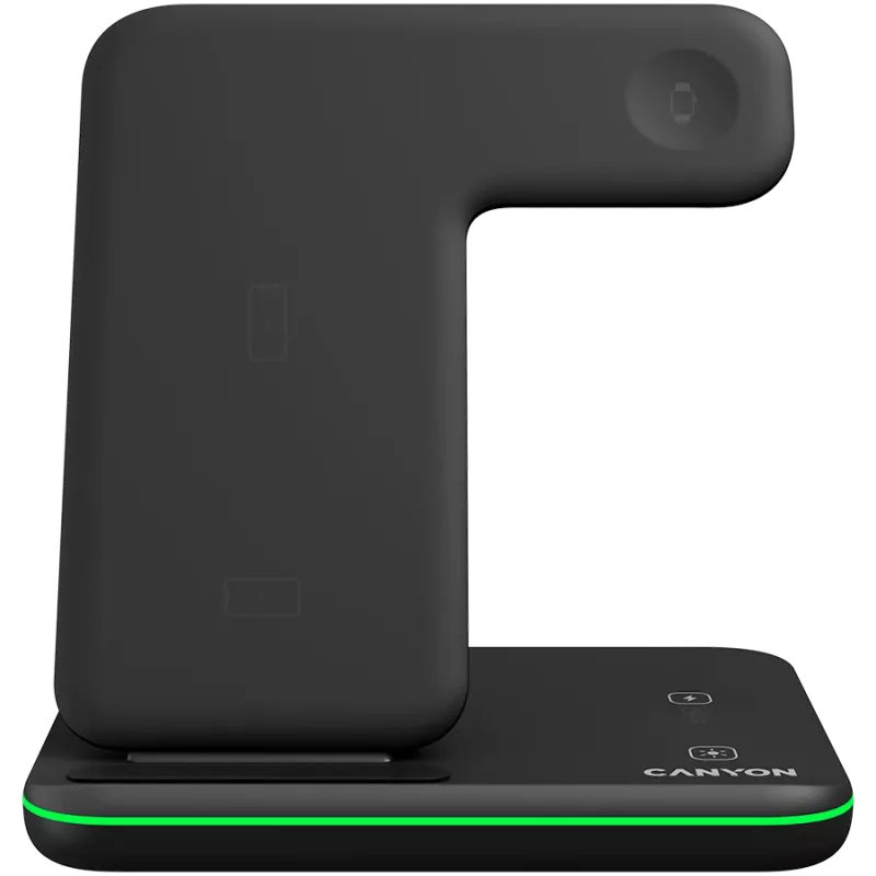 Carregador sem fios Canyon Dock 3em1 QI para Apple 15W preto retalho