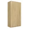 Guarda-roupa Top E Shop SD-90 SON KPL, estrutura cor de carvalho, 7 prateleiras, 2 portas