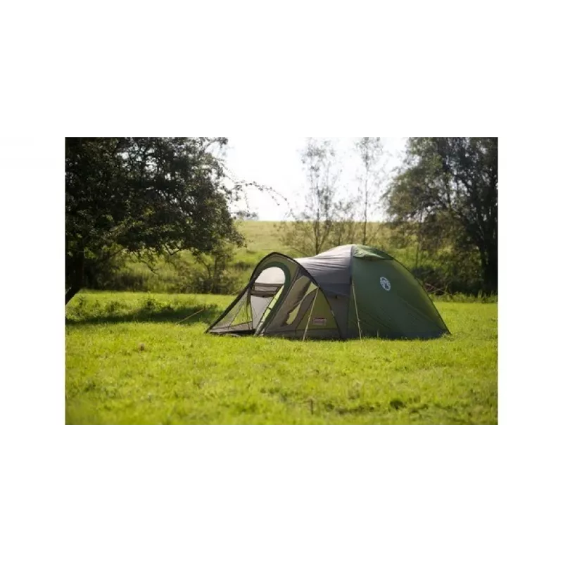 Tenda de cúpula Coleman Darwin 3+ 3 pessoas cinzento caqui estrutura rígida